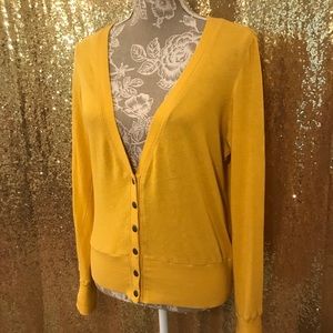 Mustard Button Down Sweater